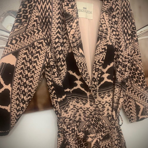 Nidodileda Boho Kimono Jacket with Belt and Fringe