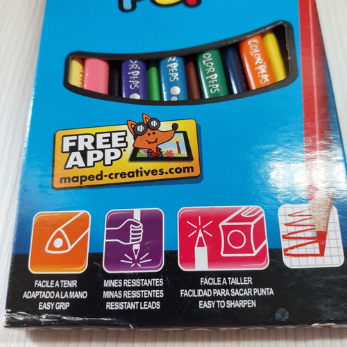 Maped colored pencils new, pack of 12 large