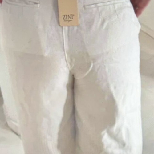 Zini Collection Linen Trousers with Crystals brand new, white, XL