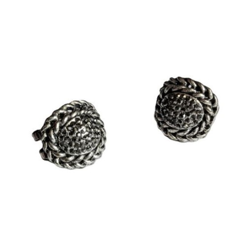 Vintage earrings with miniature topaz used, stainless steel