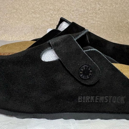 Birkenstock Boston BS Black Suede Clogs Size 35 New