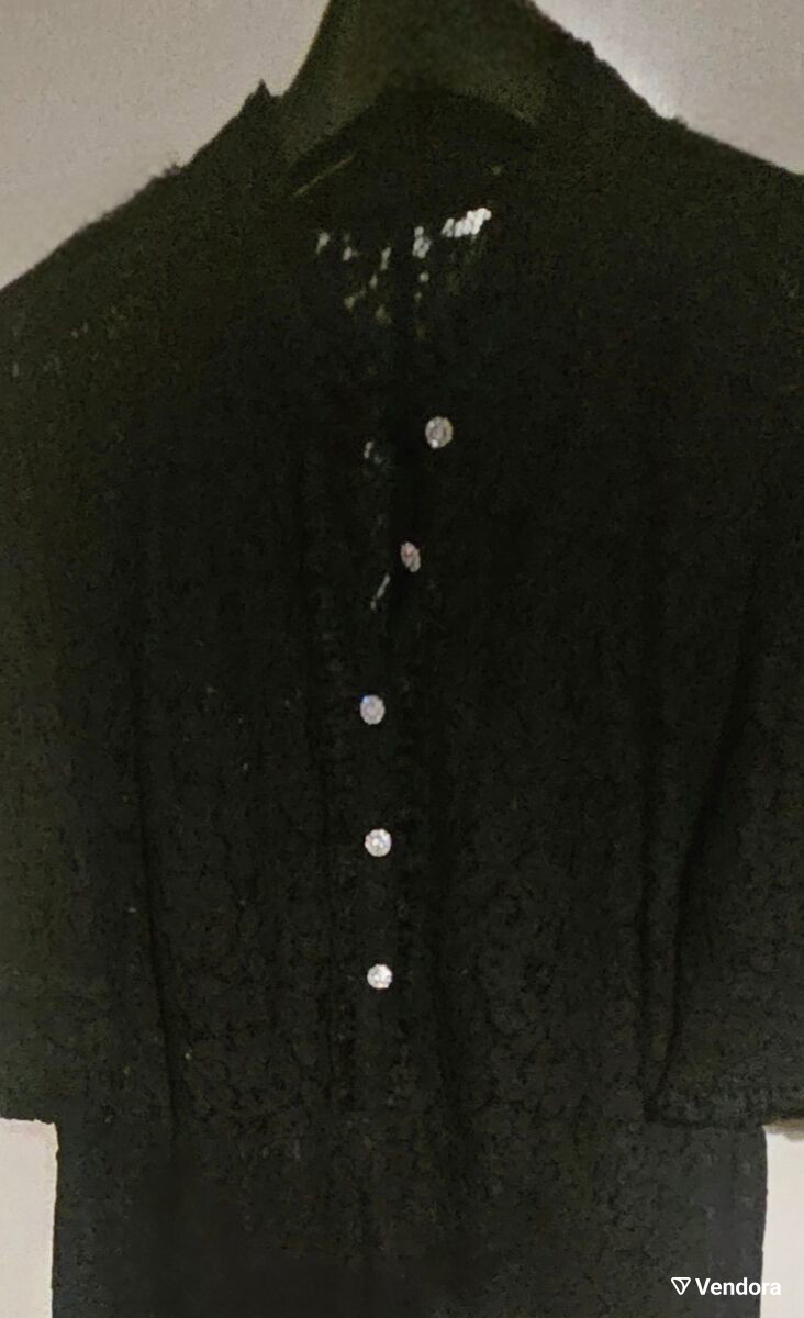 Evening dress black lace with buttons -  140,00 - Vendora.cy