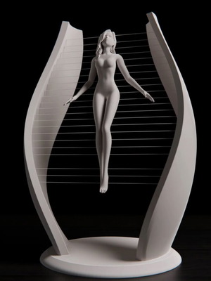 Floating Muse 3D printed decorative sculpture new