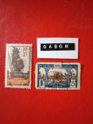 Colonial stamps Gabon like new, vintage collectible