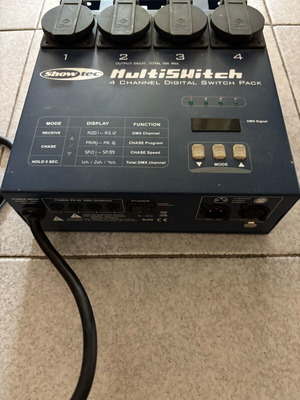 Showtec Switch Pack 4ch like new