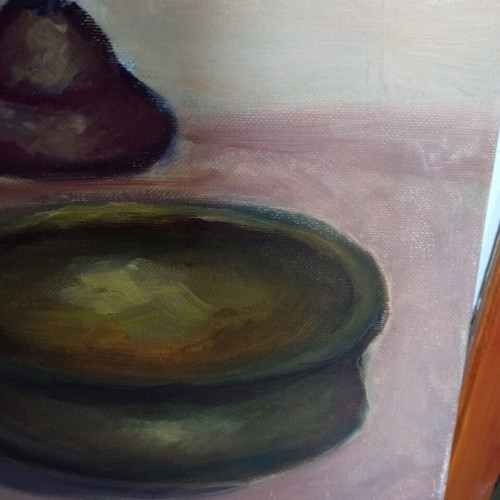 Oil painting on canvas used, still life by I. Choraïtou