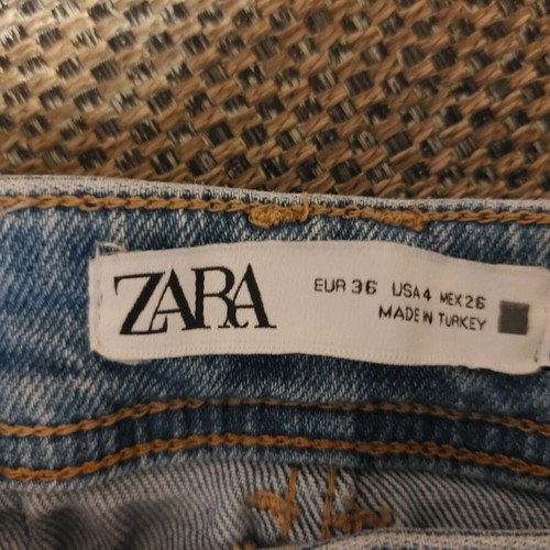 Zara denim pants used, size 36, light wash