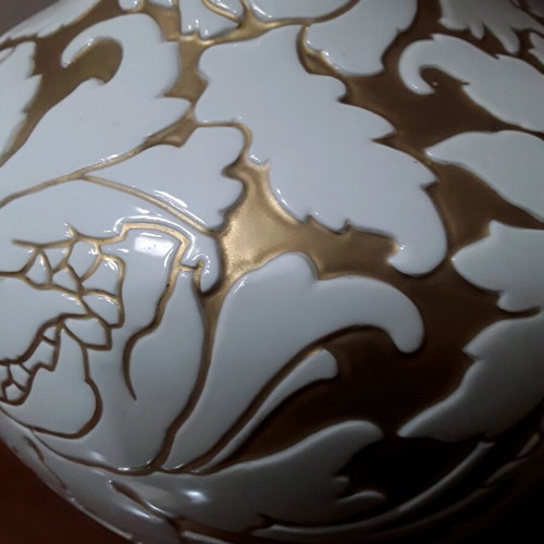 Rosenthal porcelain vase with gold like new, height 30 cm