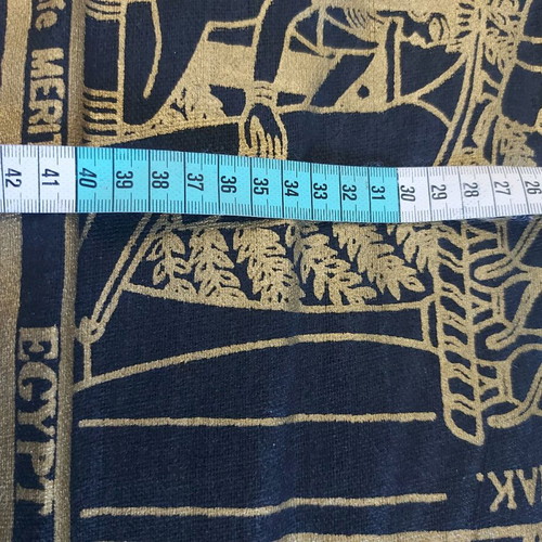 Vintage Egyptian Canvas Bag new, black with gold decorations
