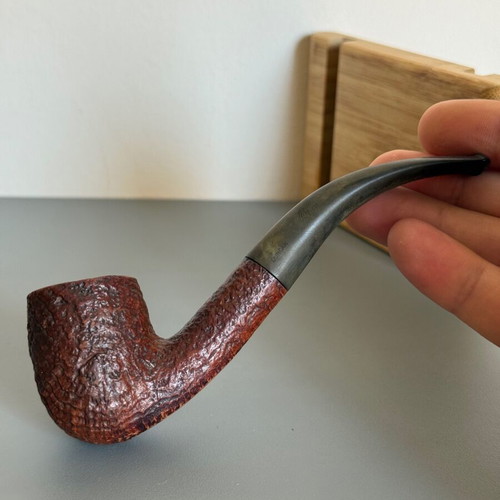 Duncan Sandblast A 47 Bent Billiard Briar Tobacco Pipe used, vintage