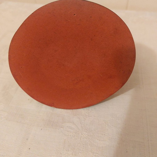 Terracotta figurine on wooden base new