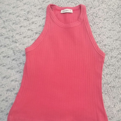 Calliope ribbed top used, fuchsia, size XS