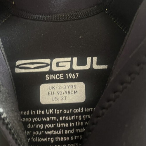 GUL Kids Wetsuit Size 2-3 Years Like New