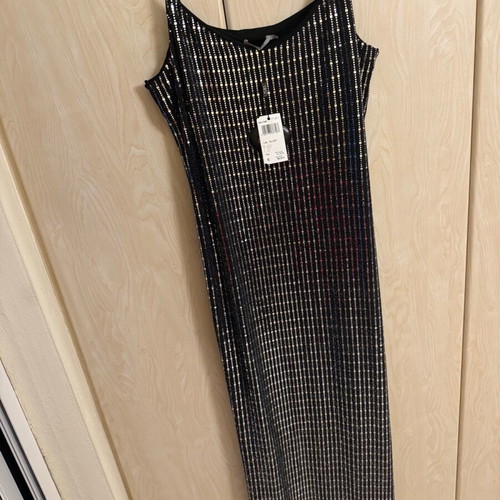 Mat official dress plus size new, black and silver