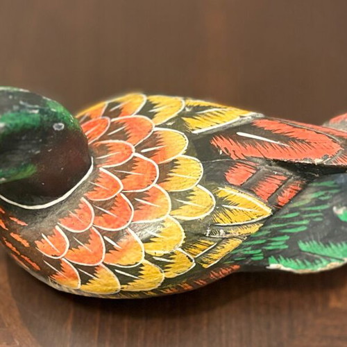Wooden decorative duck