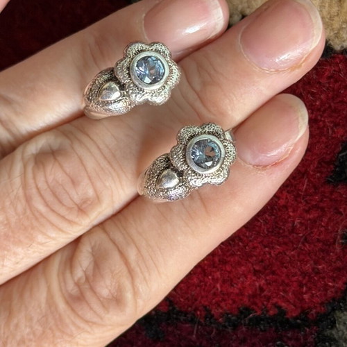 Silver earrings 925 handmade, like new, 8.3 g