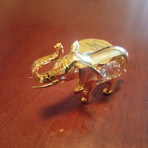 Crystal Temptations gold-plated elephant with Swarovski crystals