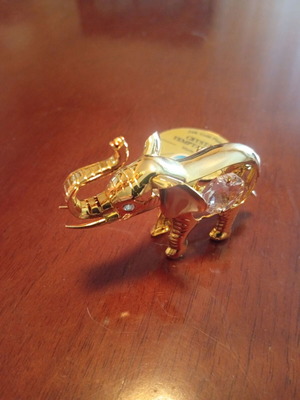Crystal Temptations gold-plated elephant with Swarovski crystals
