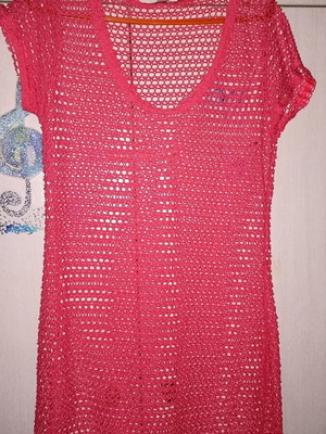 Esmara red beach dress net size large new