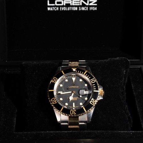 Lorenz Submariner 14733 used vintage watch with brown dial