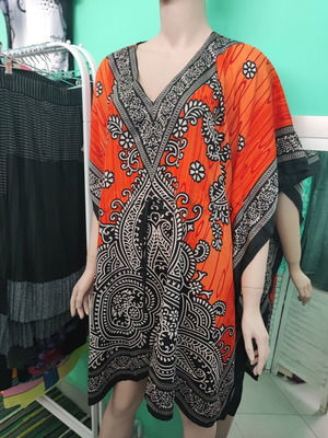 Rima Beachwear short kaftan 150cm, orange