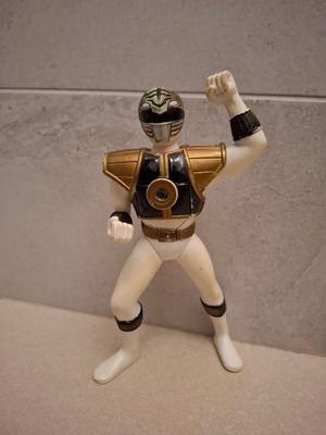 White Mighty Morphin Power Ranger φιγούρα προβολέα μεταχειρισμένη, 90's