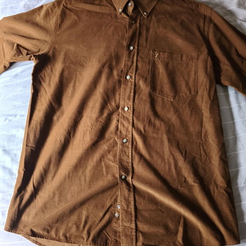 Bostonians men's shirt brown-tan like new, size 44