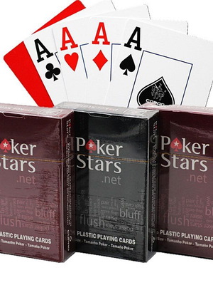 Poker Stars Playing Cards new, 2 models, black or red