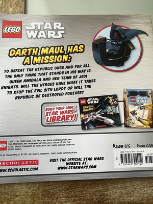 LEGO Star Wars Darth Maul's Mission book, Scholastic