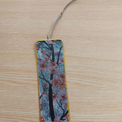 Handmade bookmarks set of 3 new with romantic floral designs