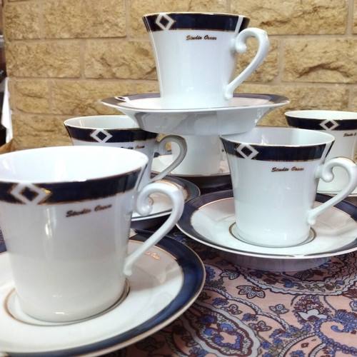 Schirnding Bavaria Studio Oscar coffee and tea cup set, 6 pcs