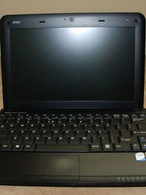 MSI Wind U100 laptop μεταχειρισμένο, οθόνη 10", Intel Atom N270, 2GB DDR2