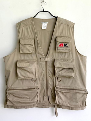 Vintage Utility Vest "Αφοί Κωνσταντακάτου" XL like new, beige