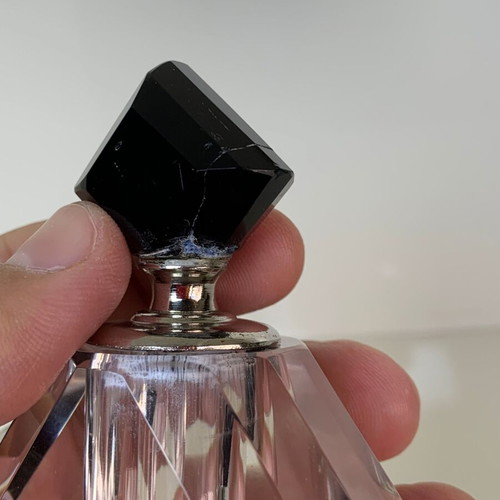 Glass perfume bottle used, fragrance container