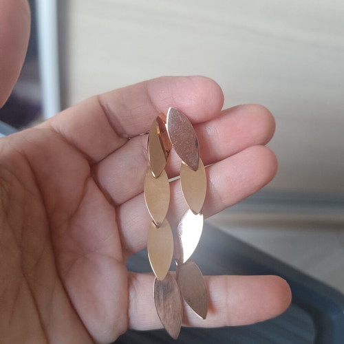 Long stainless steel earrings