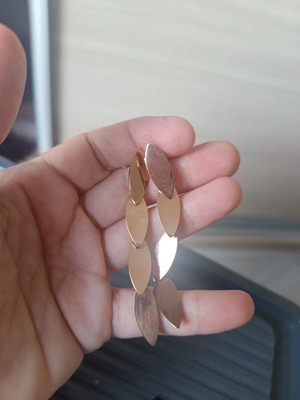 Long stainless steel earrings