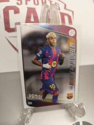 Lamine Yamal 2025-26 Topps UCL Team Of The Season sticker new