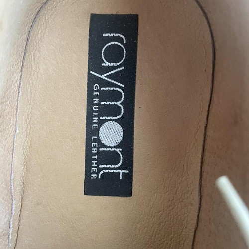 Men's leather shoes used, size 43, beige ecru