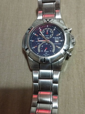 Fose stainless steel wristwatch used, Swiss quartz, date, 5ATM