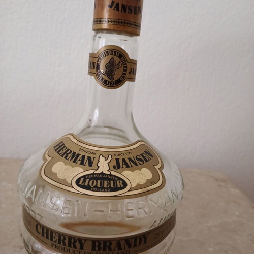 Herman Jansen Cherry Brandy Liqueur bottle vintage, used