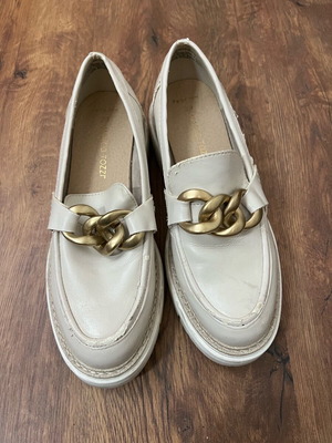 Marco Tozzi loafers used, white, size 39