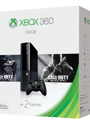 Microsoft Xbox 360 E Console Black Call of Duty Edition box only used