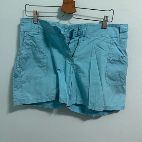 Women's casual shorts used, blue turquoise, with pockets