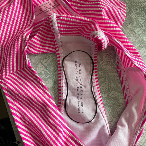 Shein swimsuit new, size S, white and pink