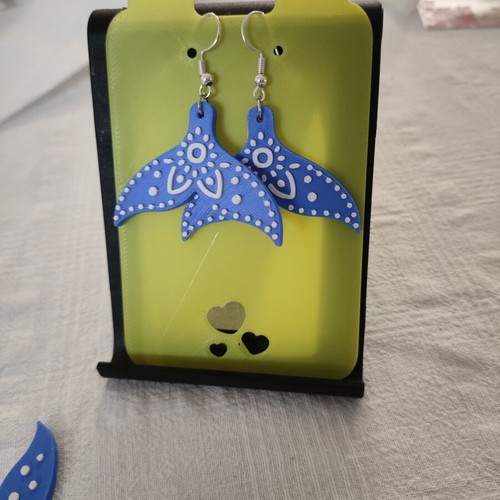 Mermaid tail 3D printing earrings made to order
