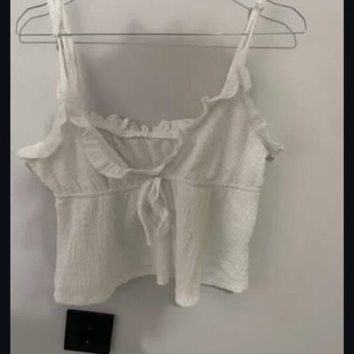 Crop top Shine white size M like new