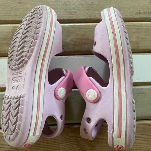Crocs κοριτσίστικα μεταχειρισμένα, νούμερο 24-25, ροζ πέδιλα