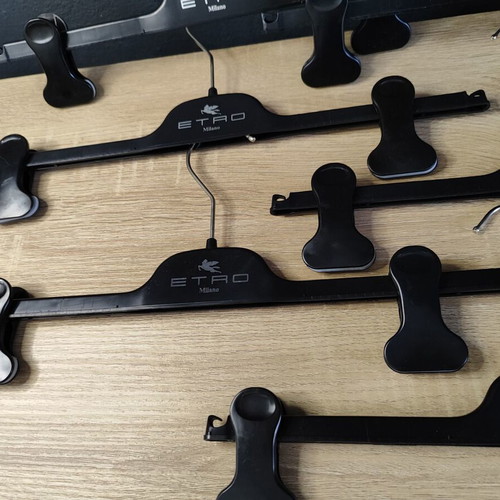 Plastic trouser hangers used, pack of 6, 37 cm, Etro Milano