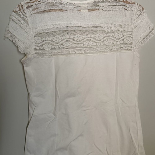 H&M lace blouse size M used, white
