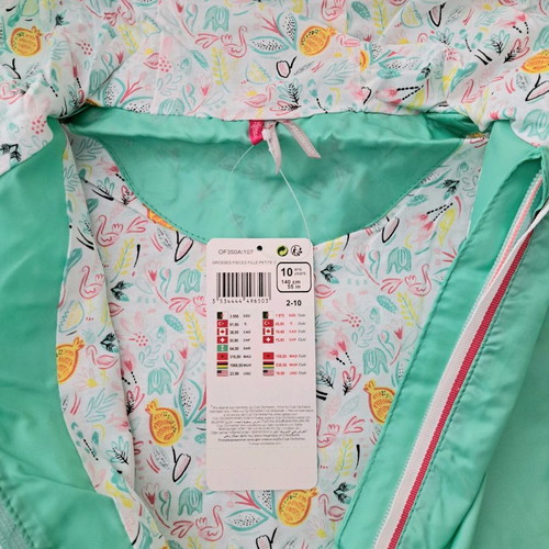 Girls' jacket size 10 Orchestra new green thin waterproof windproof